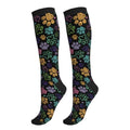 Avocado Compression Socks Women Men Knee High Stock for Running Work Support Nurses Travel - color: Dog Paw