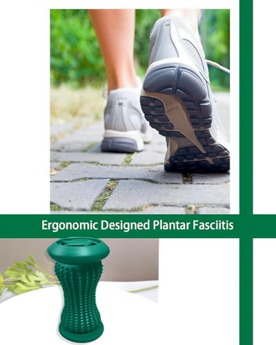 ChiFit Manual Foot Massager Roller for Plantar Fasciitis Relief, Portable Deep Tissue Muscle Massage Roller for Foot Arch and Heel Pain, Effective Reflexology Tool Relax The Nerves (Dark Green) - color: Dark Green