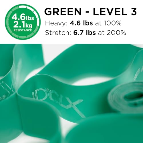 THERABAND CLX Resistance Band with Loops, 5-Foot Band - color: Level 3 / Heavy - Green