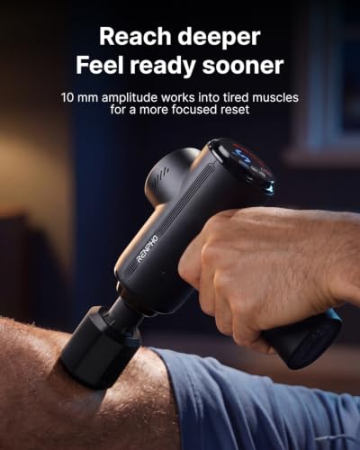 RENPHO Active Thermacool 2 Massage Gun with Intuitive Heat and Cold Control - color: Classic Black