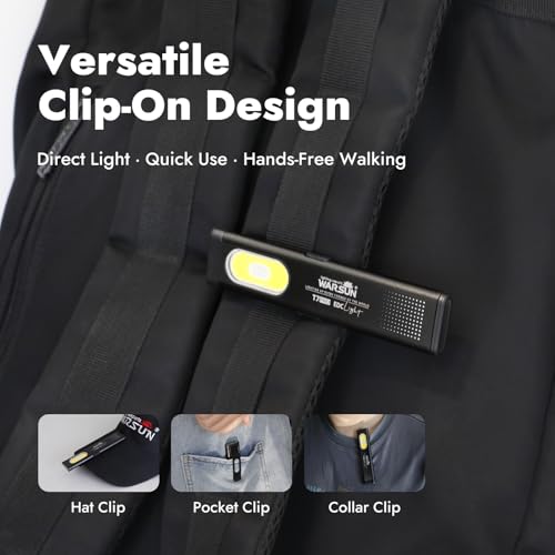 WARSUN T7 PRO Slim Rechargeable EDC Flashlight, Pocket Light - color: Green-1Pcs