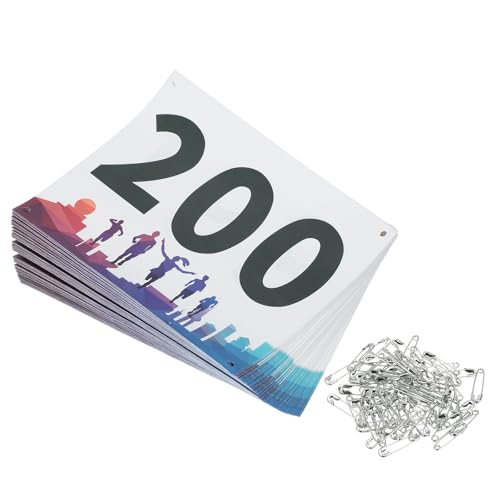 PATIKIL Tearproof Running Bib Numbers, Waterproof Race Competitor Numbers - size: 7x6 Inch, style: 1-200