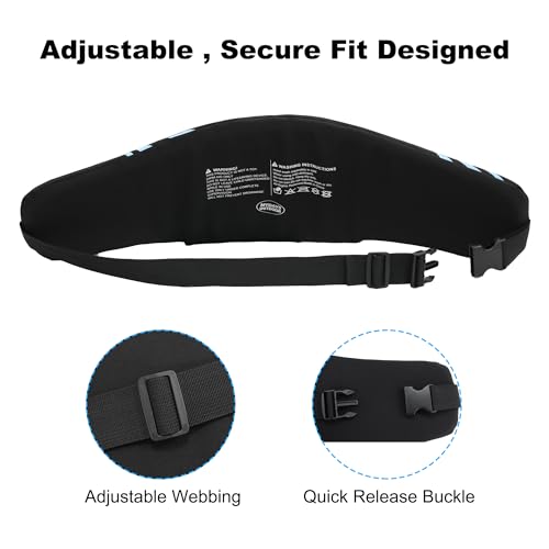 Flotation Swim Belt for Adults,Pool Exercise Equipment for Adults,Fitness Deluxe,Flotation Swimming Belt,Pool Weights for Water Exercise,Water Aerobic Equipment - color: M Black