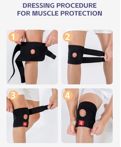 Knee Brace for Women Men Knee Braces for Knee Pain ACL MCL Arthritis Joint Pain Relief, Adjustable Compression Sleeve Patellar Tendon Support Strap