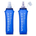 UTOBEST Soft Flask 500ml Collapsible Running Water Bottles - color: Blue-500ml*2