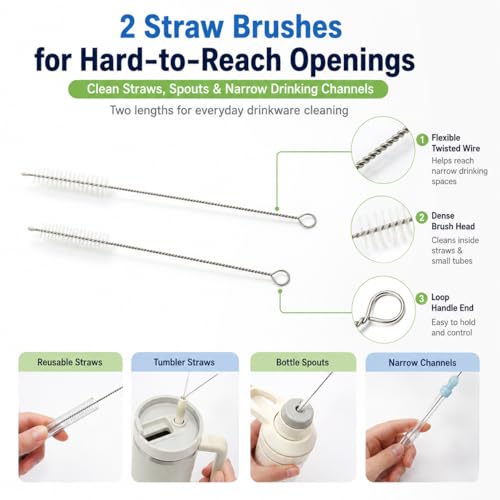4 Pack Water Bottle Cleaning Kit Water Bottle Cleaner Brush for Owala