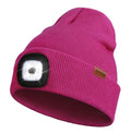 LED Beanie with The Light, Unisex Gifts for Men Dad Husband Him - color: Violetred