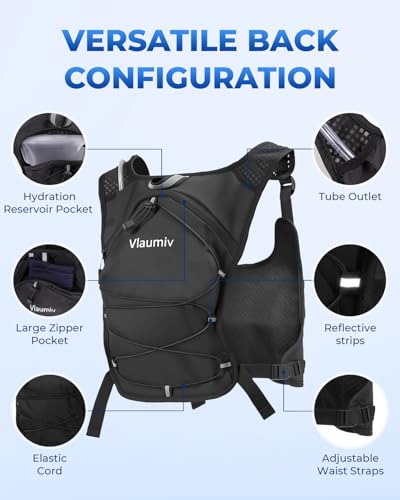 Hydration Backpack with 2L Water Bladder, Running Vest for Women Men - color: Black