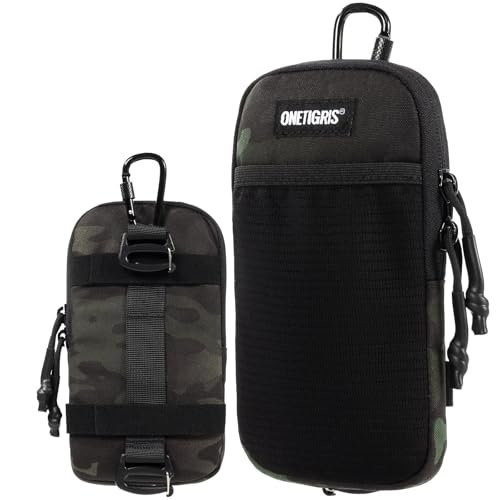 ONETIGRIS Backpack Strap Pouch, MOLLE Phone Holster for Backpack & Belt - color: Camocolor Black