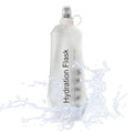 J.CARP 500ml Soft Flask Running Water Bottles, TPU Foldable Running Hydration Flask for Hydration Pack Cycling Hiking Climbing Outdoors Motorbike White - color: White, 500ml