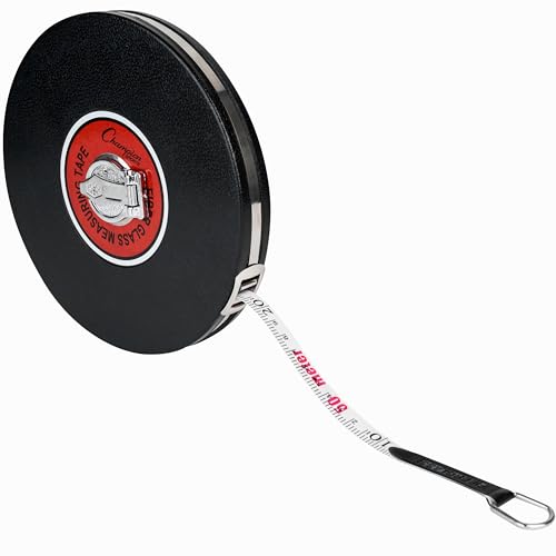 Champion Sports Closed Reel Measure Tape – 165 ft / 50 m, Hand Crank, Dual-Sided Feet & Meters - style: 165' / 50 Meter