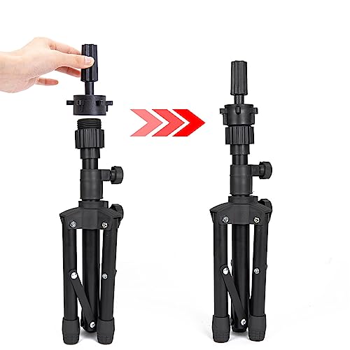 ZQIAN BEAUTY 25 Inch Wig Stand Tripod, Adjustable Mannequin Head Stand, Wig Head Stand for Training Heads And Canvas Block Head (Mannequin Head Not Included) - color: Black, size: 25 Inch