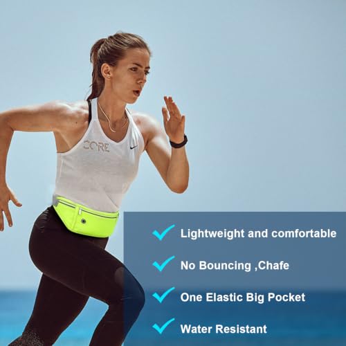 Slim Running Belt, Fluorescent Green - color: Fluorescent green