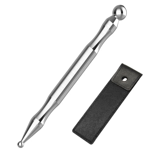 Melonsun Stainless Steel Acupuncture Pen for TMJ Relief, FSA-HSA-Eligible TMJ Massager for Jaw Clenching, Acupressure Facial Tool for Face Reflexology & Full-Body Pressure Point Massage