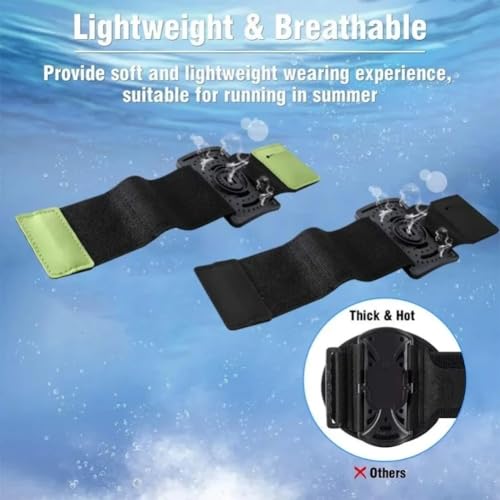 360° Rotation Adjustable Sports Armband Phone Holder, Detachable Silicone Mount for Cycling & Outdoor Activities (Black) - color: black