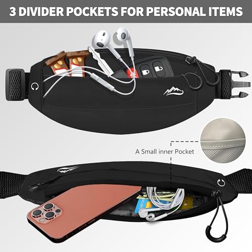 Running Fanny Pack Whole Bag Reflective, Running belt for Women &Men,Sweatproof Phone Holder Workout, Running Waist Pack(black) - color: black