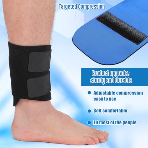 Threlaco 2 Pcs Shin Splint Compression Wrap Adjustable Brace for Pain