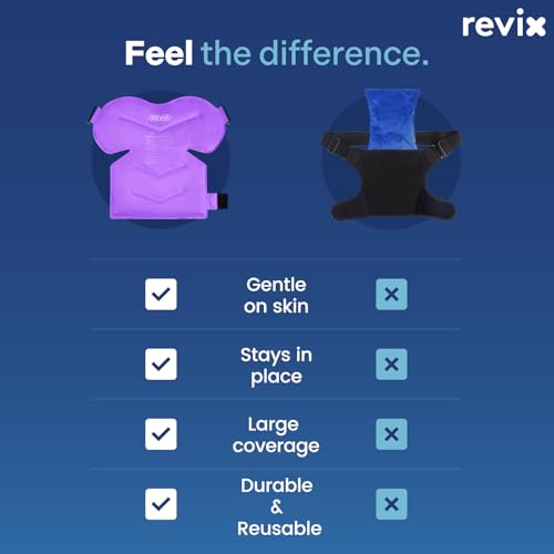 REVIX Ice Pack for Shoulder Rotator Cuff, Reusable Gel Cold Pack - size: Standard, style: Purple