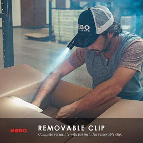 NEBO Torchy Rechargeable Pocket Flashlight | 1,000 Lumens, 5 Light Modes, Magnetic Base & Steel Clip, Water Resistant, LED Mini Flashlight for EDC & Camping, Includes Charging Cable - color: 1000 Lumen-Black