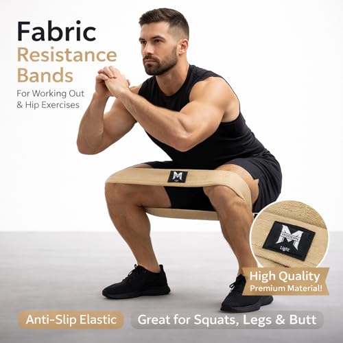 Fabric Resistance Bands for Exercise – 3-Pack, Non-Slip Hip & Leg Workout Bands for Glutes, Thighs & Full Body Fitness, Available in Neutral or Charcoal