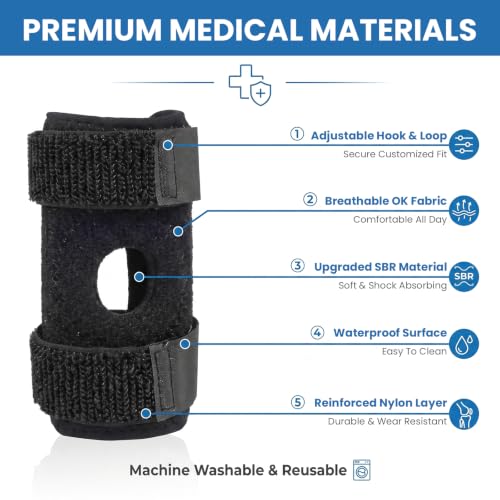 Dog Elbow Protector for Front & Rear Legs Breathable Dog Knee Brace with Adjustable Straps, Hock Joint Support for ACL CCL Tear, Arthritis, Sprain, Post-Surgery Recovery, Anti-Licking (M) - size: M
