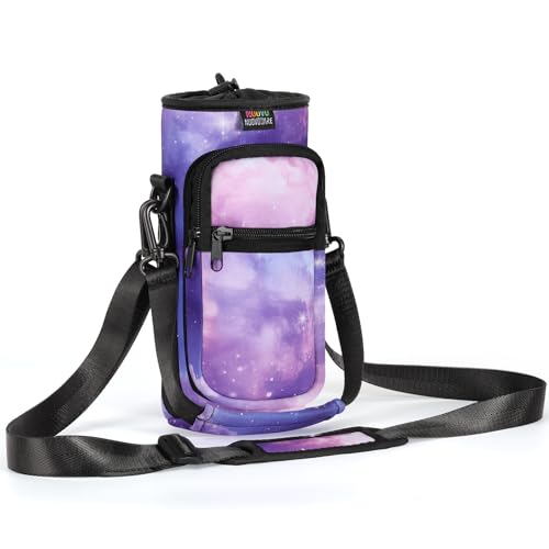 Nuovoware Water Bottle Carrier Bag, 25oz/32oz, StarrySky Purple - color: StarrySky Purple, size: 25-32 Ounces - Standard