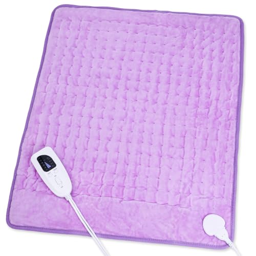 Heating Pad,Electric Heating Pad,Heating Pad for Back (Lavender, 24"x20") - color: Lavender, size: 24x20 Inch