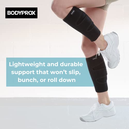 Bodyprox Calf Support Brace 2 Pack, Adjustable Shin Splint Compression Wrap - size: L/XL