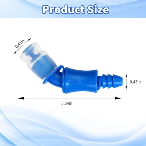Hydration Bladder Bite Valve Replacement Mouthpiece Fit for Any Water Backpack and Most Brands, with Manual Switch Valve - color: 2 Pack 45 degree blue-A
