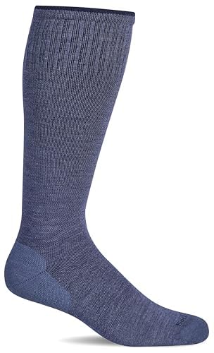 Sockwell Women's Circulator Moderate Graduated Compression Sock - color: Denim - Solid, size: Medium-Large