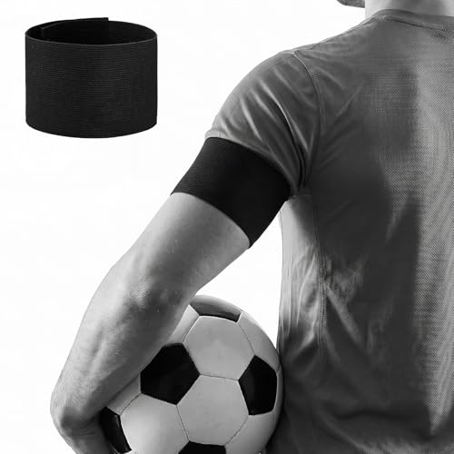 4Pcs 13.58x2.76in Arm Band Soccer Armband Black Elastic Exercise Armband Mourning Bands Elastic Adjustable Armbands for Volleyball Basketball Team Funerals, Memorial, Condolence