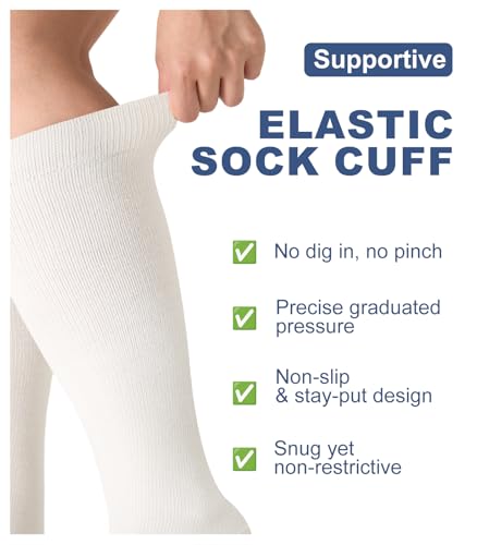 Breslatte Bamboo Viscose Wide Calf Compression Socks Open Toe for Women Men Plus Size Toeless 10-14 mmHg Circulation - color: 4p4 Blackwhitegreynude, size: 3X-Large-4X-Large Plus