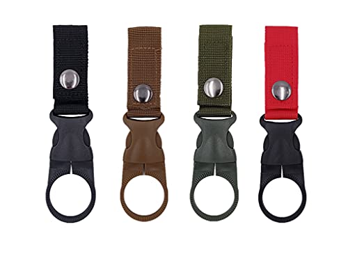 smile wood 4PCS Bottle Clip Portable Holder Keychain for Backpack - color: Mixed color