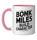 Mountain Trail Runner Who Packs Gels Still Bonks Mile Twelve Ceramic Mug, Pink/White, 11oz - color: Pink/White, size: 11 Ounces