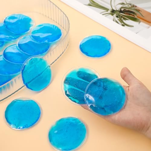 Reusable Ice Packs for Injuries, 20 Pack Round Ice Packs for Face - size: 2.75 Inch - 20 Pack