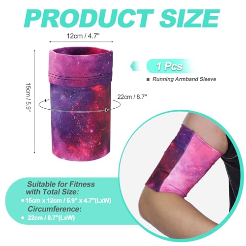 Cell Phone Armband Sleeve, Universal Sports Arm Band Starry Sky - color: Pinkish-purple