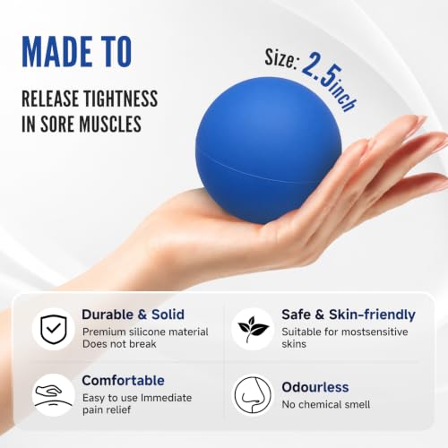 Hard Spiky Massage Ball Lacrosse Massage Ball Set - color: Blue-red-