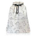Gather & Knot Gift Bags | Reusable Fabric Drawstring Bags | Extra Large 22” | Premium Canvas Wrap for Birthdays, Baby Showers & Gifting | Dinosaur Flat Bottom - color: Dinosaur Flat