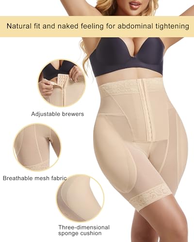 VENDAU Butt and Hip Enhancer Shapewear - Women's Butt Pads and Hip Enhancer - color: Beige, size: Large