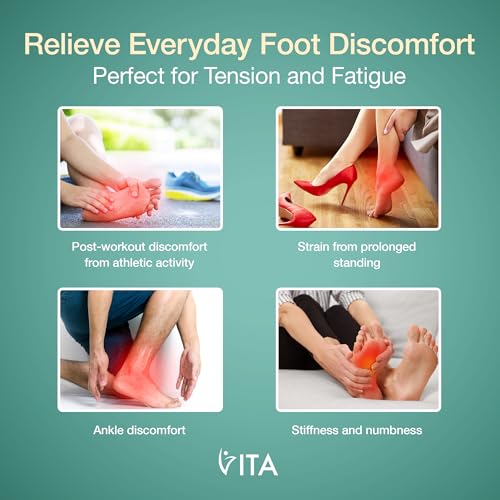 Vita Feet Relief Ankle Massager with Heat and Vibration, Cordless Device