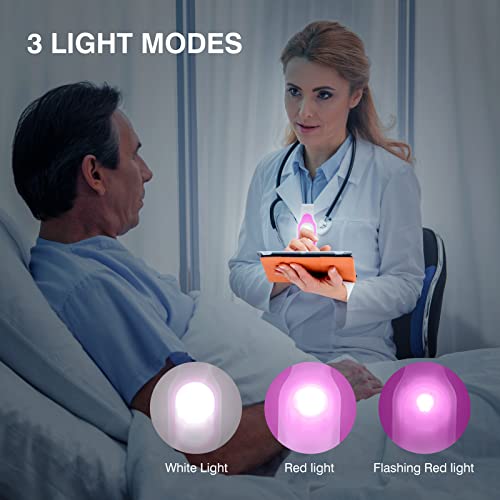 Nursing Night Light Clip on Rechargeable NightShift Nurse Light Hands Free LED Flashlights Running Lights for Walking Running Pets Outdoor Emergency (Pink) - color: Pink