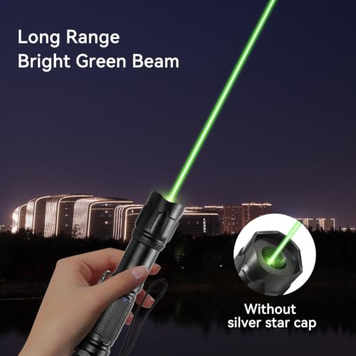 4-Pack Green Laser Pointers, Type-C Rechargeable with Star Caps