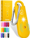 Vantamo Personal Alarm for Self Defense with Low Battery Notice, Strobe Light & Extra Loud 130 dB Double Speakers Safety Keychain Set for Women, Rechargeable Panic Button for Womens Self Defense - color: Citrine