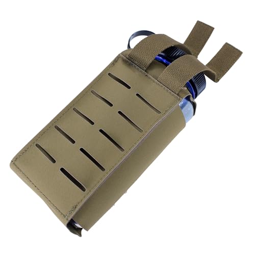 Water Bottle Pouch Molle, Tactical Canteen Pouch for 32oz Nalgene Bottle - color: Coyote brown