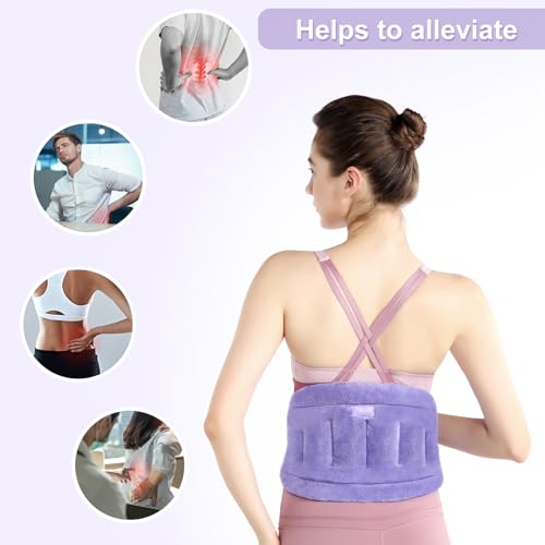 SuzziPad Microwave Heating Pad for Back & Lumbar Discomfort, Purple - color: Purple