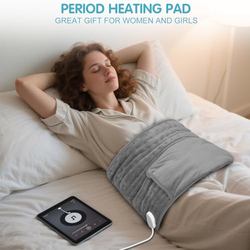 COCOBELA Heating Pad for Back, 12x24 Pad+20" Belt, Gray, Men & Women Gift - color: Gray