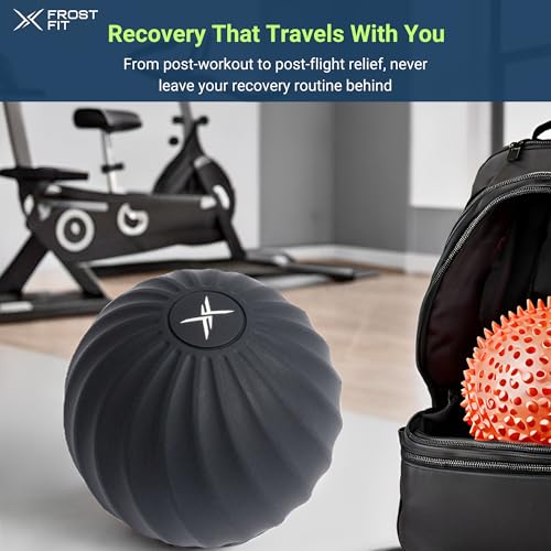 Frost Fit VibePro Pulse - Vibrating Massage Ball Massager - Deep Tissue Therapy Ball with 4 Speeds - Myofascial Release & Pain Relief - style: Pulse
