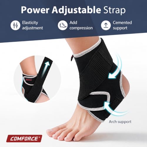 Ankle Brace with Compression Wrap, Ankle Support Sprained Brace - style: Ankle Brace Black