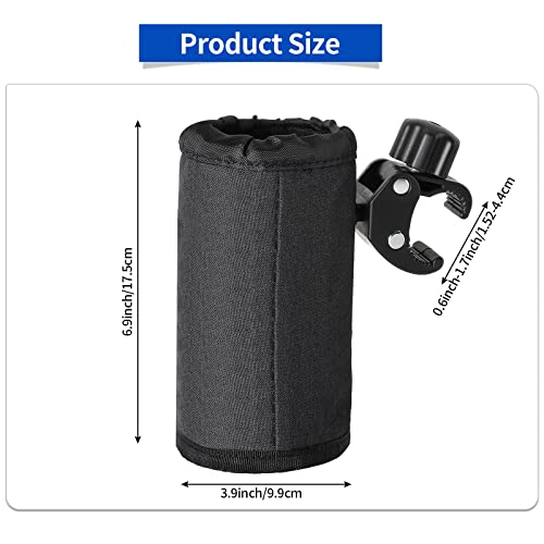Hestya 2 Pcs Cup Holder Alligator Clip Bottle Holder Bike, Black