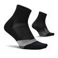 Feetures Elite Light Cushion Quarter Sock - color: New Black (1 Pair ), size: Small